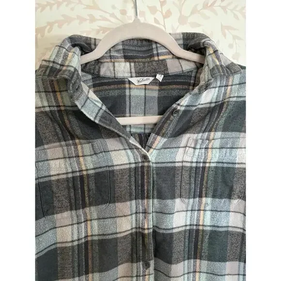Woolrich Plaid Flannel Shirt - L - Picture 3 of 6